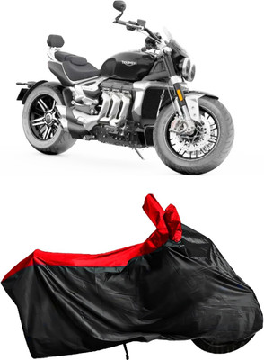 Autofly Waterproof Two Wheeler Cover for Triumph(Rocket III, Red, Black)