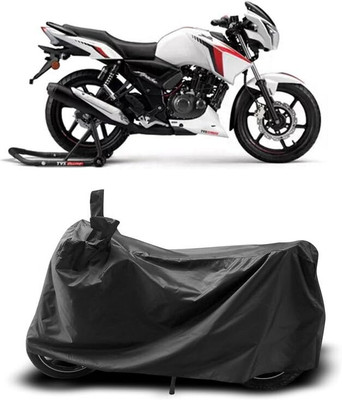 AASHTIK MART Two Wheeler Cover for TVS(Apache 150, Black)