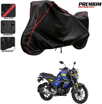 DeepShakshi AUTOMOTIVE Two Wheeler Cover for Yamaha(FZ V3, Black, Red)