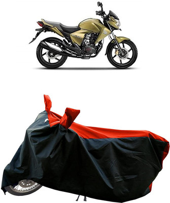 KEDIT Two Wheeler Cover for Honda(Unicorn Dazzler, Red, Black)