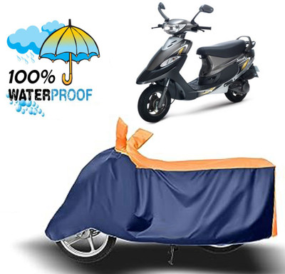 ROYAL AUTO MART Waterproof Two Wheeler Cover for TVS(Scooty Pep Plus, Blue, Orange)