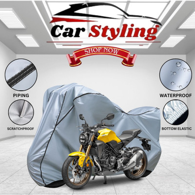 Car Styling Waterproof Two Wheeler Cover for Honda(CB300R, Silver, Black)