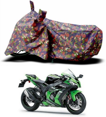 Furious3D Two Wheeler Cover for Kawasaki(Ninja ZX 10R, Multicolor)