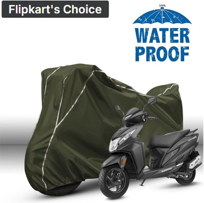 xodi Waterproof Two Wheeler Cover for Honda(Dio, Green, White)
