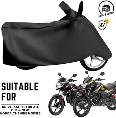 MADAFIYA Waterproof Two Wheeler Cover for Honda(CB Shine, Black)