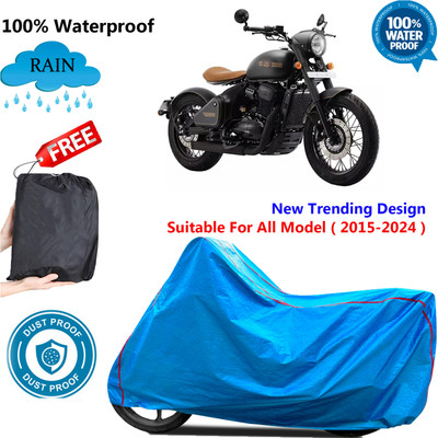OliverX Waterproof Two Wheeler Cover for JAWA(Perak, Blue)
