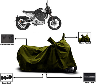 Amexride Two Wheeler Cover for Revolt(RV Cafe Racer BS6, Green)