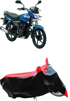 KEDIT Two Wheeler Cover for Bajaj(Platina 100 DTS-i, Red)