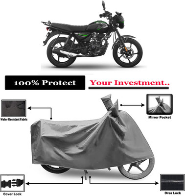 Amexride Two Wheeler Cover for Bajaj(CT 125X, Grey)