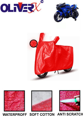 AUTOCAD Waterproof Two Wheeler Cover for Kawasaki(Ninja, Red)