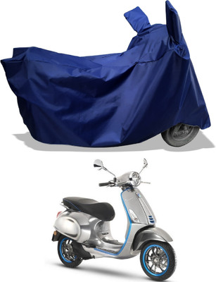 Amexride Two Wheeler Cover for Vespa(Piaggio Elettrica, Blue)