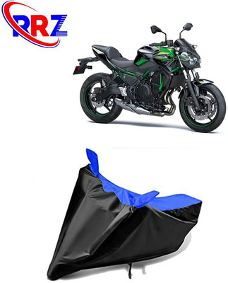 RRZ Waterproof Two Wheeler Cover for Kawasaki(Z650, Black, Blue)