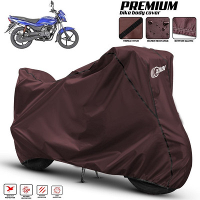 xodi Waterproof Two Wheeler Cover for Bajaj(Platina 125, Maroon, Black)