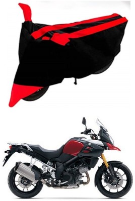 AutoGalaxy Waterproof Two Wheeler Cover for Suzuki(V Strom 1000, Red, Black)