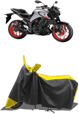 SUGASHRI Waterproof Two Wheeler Cover for Yamaha(MT-03, Yellow, Black)