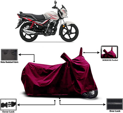 Amexride Two Wheeler Cover for TVS(Star City Plus BS6, Maroon)