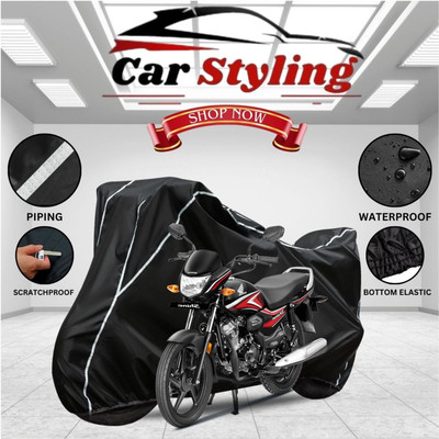 Car Styling Waterproof Two Wheeler Cover for Honda(Shine, Black, White)