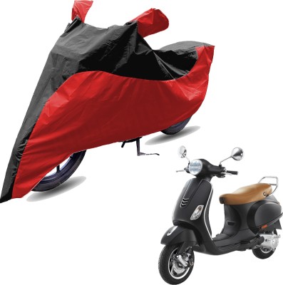 RiderShine Two Wheeler Cover for Piaggio(Vespa VXL, Red, Black)