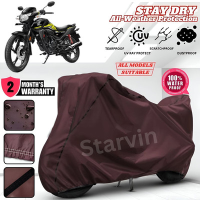 OliverX Waterproof Two Wheeler Cover for Honda(SP 125, Brown, Black)
