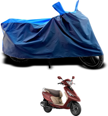 PAGORA Waterproof Two Wheeler Cover for TVS(Scooty Zest 110, Black, Blue)