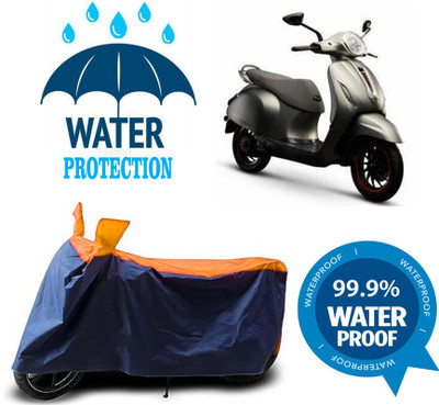 Mdstar Waterproof Two Wheeler Cover for Bajaj(Urbanite Chetak BS6, Multicolor)
