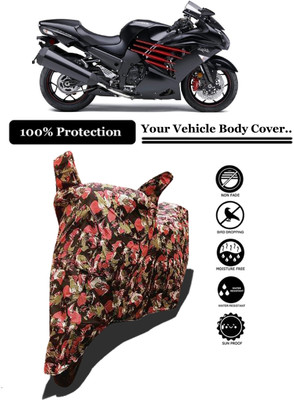 Amexride Two Wheeler Cover for Kawasaki(Ninja ZX-14R, Multicolor)