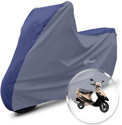 Neodrift Two Wheeler Cover for TVS(Scooty Pep Plus, Blue, Grey)