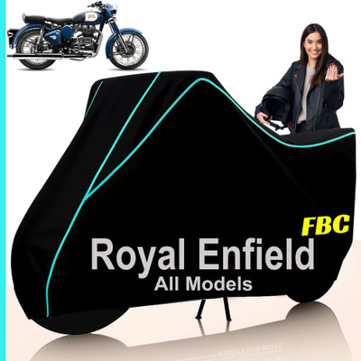 FBC Waterproof Two Wheeler Cover for Royal Enfield(Bullet 350, Black)