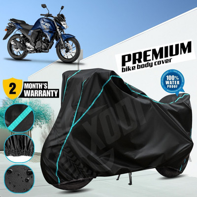 xodi Waterproof Two Wheeler Cover for Yamaha(FZ S FI New BS6, Black, Multicolor)