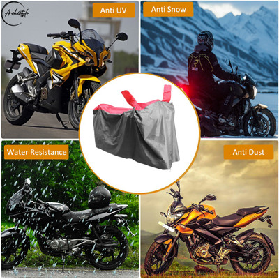 Hillberg Waterproof Two Wheeler Cover for Bajaj(CT 125X, Grey, Black)