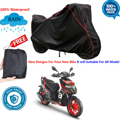 AutoGalaxy Waterproof Two Wheeler Cover for Aprilia(Black)