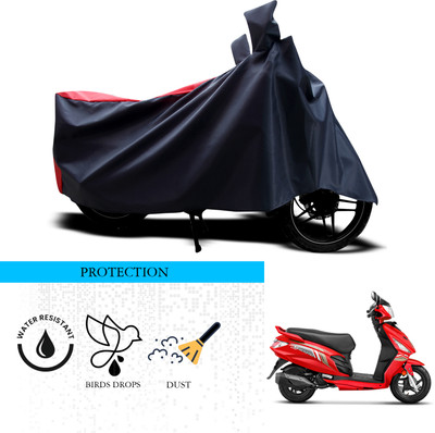 ANTHUB Waterproof Two Wheeler Cover for Hero(Maestro Edge, Black, Red)
