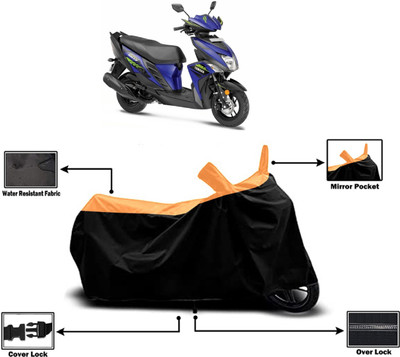 Amexride Two Wheeler Cover for Yamaha(Cygnus Ray ZR, Orange)