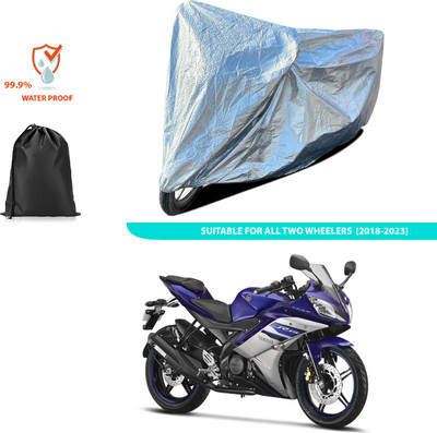 CODOKI Waterproof Two Wheeler Cover for Yamaha(YZF-R15 V2, Silver)