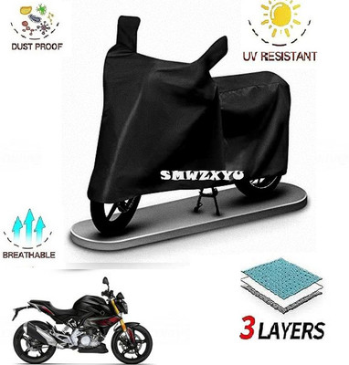 smwzxyu Waterproof Two Wheeler Cover for BMW(G 310 R, Black)