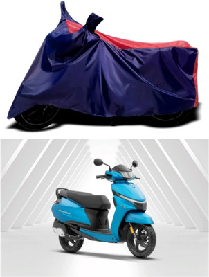 RAQTRO Waterproof Two Wheeler Cover for TVS(Jupiter, Red, Blue)
