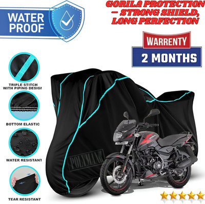 POLYMAXX Waterproof Two Wheeler Cover for Bajaj(Pulsar 150, Black, Blue)