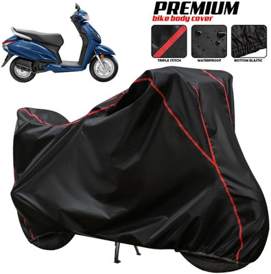 OliverX Waterproof Two Wheeler Cover for Honda(Activa 5G, Black, Red, Multicolor)