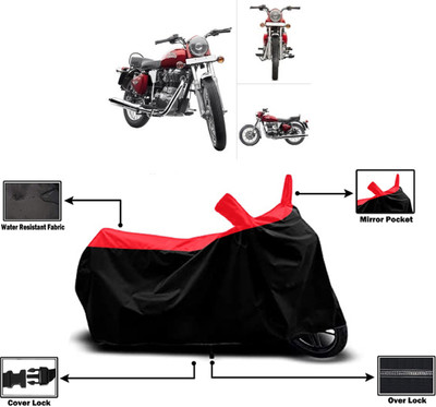 Amexride Two Wheeler Cover for Royal Enfield(Twin spark, Red)