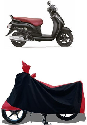 DeepShakshi AUTOMOTIVE Two Wheeler Cover for Suzuki(New Access 125, Red, Black)