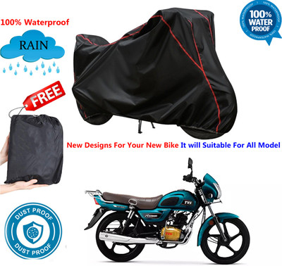 AutoGalaxy Waterproof Two Wheeler Cover for TVS(Radeon, Black)