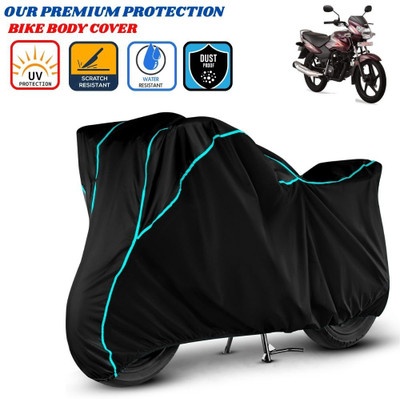 Delphinium Waterproof Two Wheeler Cover for TVS(Sport, Black)