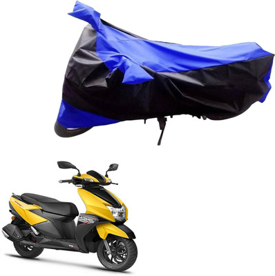 Mdstar Waterproof Two Wheeler Cover for TVS(Black, Blue)