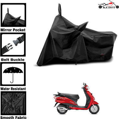 KEDIT Two Wheeler Cover for Hero(Duet LX 110CC BS6, Black)
