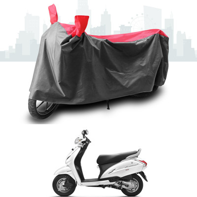 SEBONGO Waterproof Two Wheeler Cover for Honda(Activa 4G, Grey, Red)