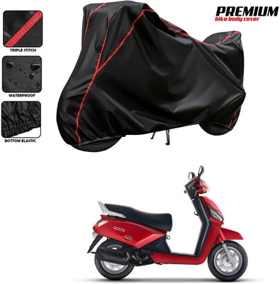PAGORA Waterproof Two Wheeler Cover for Mahindra(Gusto 125 BS6, Black)
