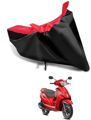 KEDIT Two Wheeler Cover for TVS(Jupiter Grande, Red, Black)