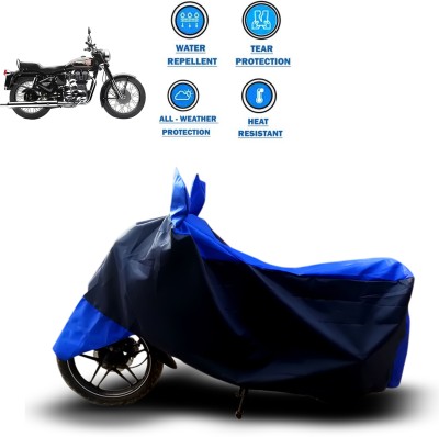 CODOKI Waterproof Two Wheeler Cover for Royal Enfield(Bullet 350 Twinspark, Blue)