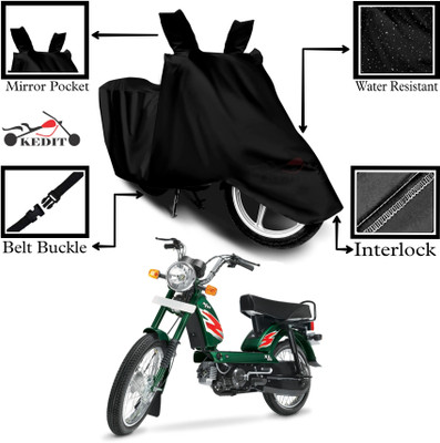 KEDIT Two Wheeler Cover for TVS(Heavy Duty, Black)