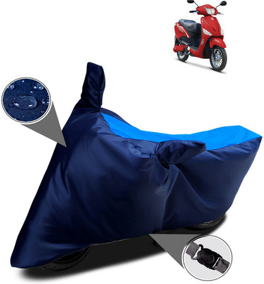 THE REAL ARV Waterproof Two Wheeler Cover for Hero Electric(Electric Optima Li, Blue)